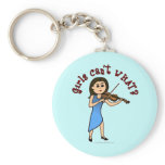 Light Girl Playing Violin Key Chain
