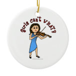 Light Girl Playing Violin Ornament