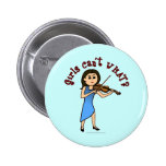 Light Girl Playing Violin Pinback Buttons