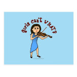 Light Girl Playing Violin Postcards