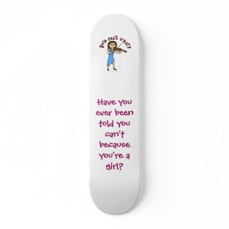 Light Girl Playing Violin Custom Skate Board