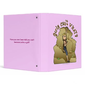 Light Girl Rock Climber Vinyl Binders
