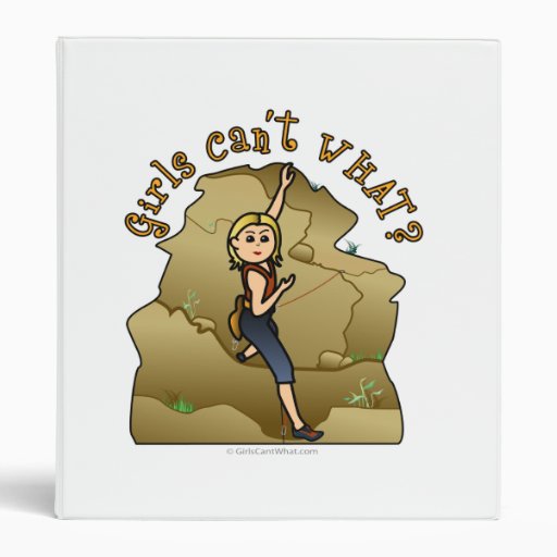 Light Girl Rock Climber Binder