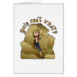 Light Girl Rock Climber Greeting Card