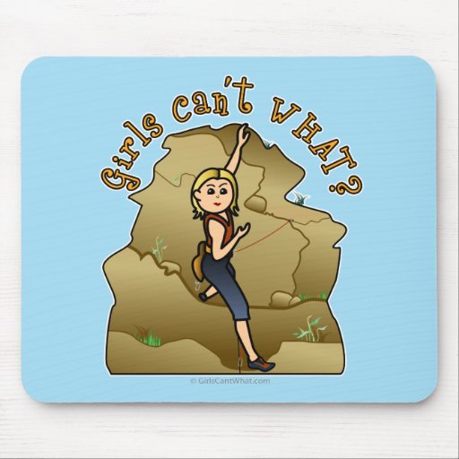 Light Girl Rock Climber Mousepad