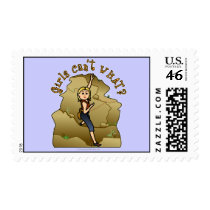 Light Girl Rock Climber Postage Stamps