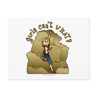 Light Girl Rock Climber Post Cards