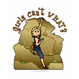 Light Girl Rock Climber T Shirts