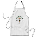 Light Girl Runner in Green Uniform Aprons