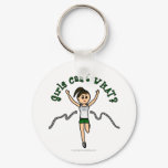Light Girl Runner in Green Uniform Keychains