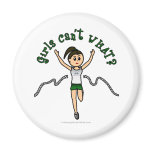 Light Girl Runner in Green Uniform Magnets