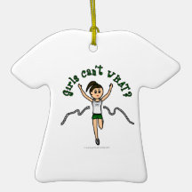 Light Girl Runner in Green Uniform Ornament