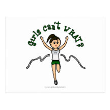 Light Girl Runner in Green Uniform Post Cards