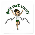 Light Girl Runner in Green Uniform Prints