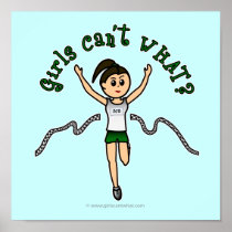 Light Girl Runner in Green Uniform posters