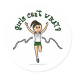 Light Girl Runner in Green Uniform Stickers