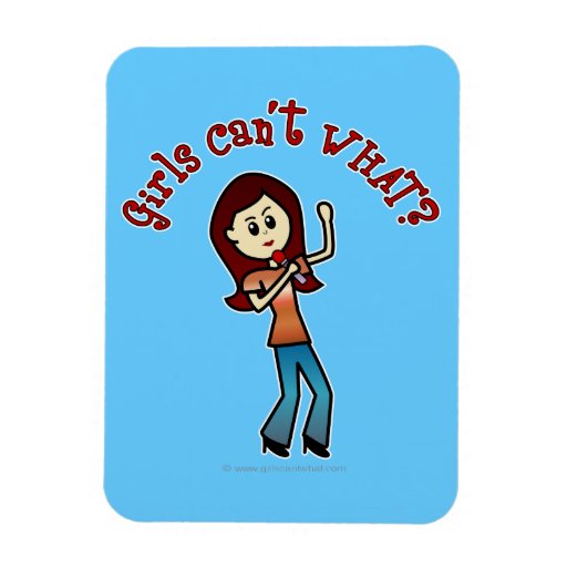 Light Girl Singer Rectangle Magnet