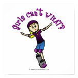 Light Girl Skater with Helmet Print