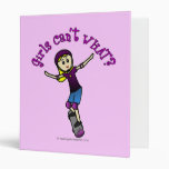 Light Girl Skater with Helmet Vinyl Binders