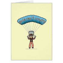 Light Girl Sky Diver Greeting Card