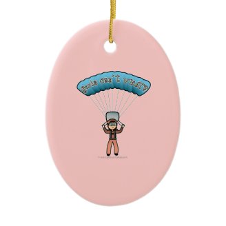 Light Girl Sky Diver Christmas Tree Ornament