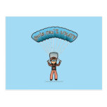 Light Girl Sky Diver Post Cards