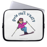 Light Girl Snow Skiing Computer Sleeve