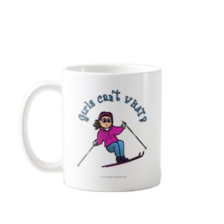 Light Girl Snow Skiing Mugs