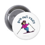 Light Girl Snow Skiing Pins