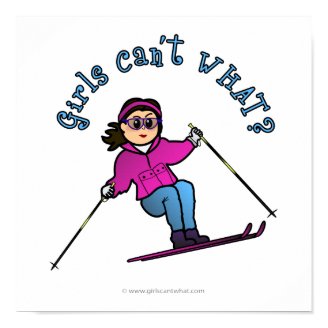 Light Girl Snow Skiing Posters
