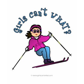 Light Girl Snow Skiing T-shirts