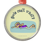 Light Girl Swimming Christmas Ornament