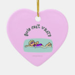 Light Girl Swimming Christmas Ornament