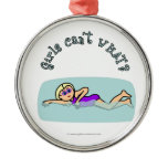 Light Girl Swimming Christmas Ornaments