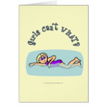 Light Girl Swimming Greeting Card