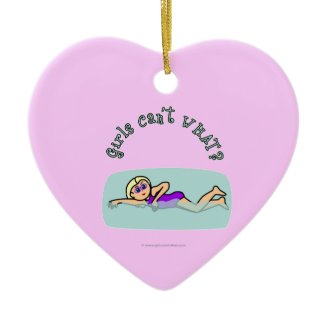 Light Girl Swimming Christmas Ornament