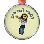 Light Girl Trumpet Player Christmas Ornament