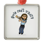 Light Girl Trumpet Player Ornaments
