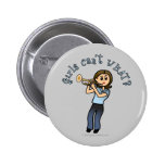 Light Girl Trumpet Player Pinback Button
