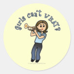 Light Girl Trumpet Player Stickers