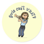 Light Girl Trumpet Player Stickers