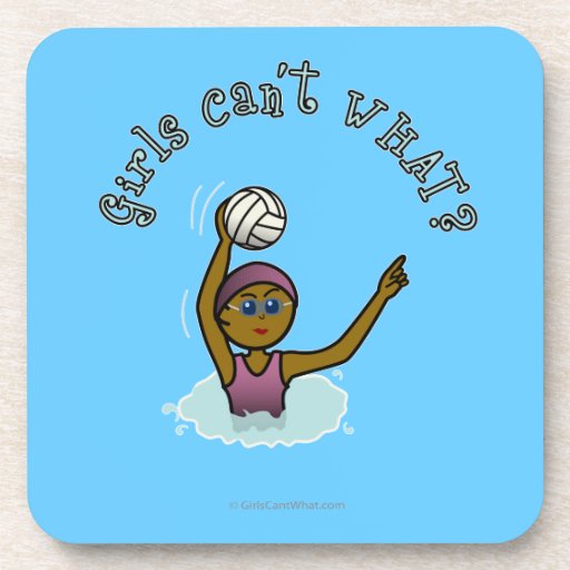 Light Girl Water Polo Player Coaster