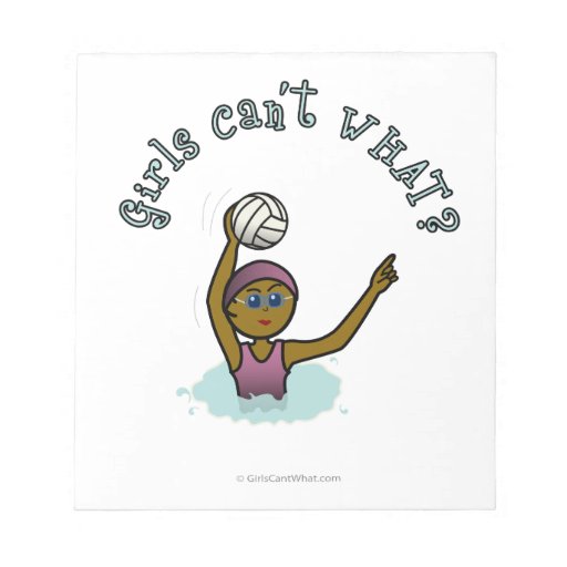 Light Girl Water Polo Player Note Pads