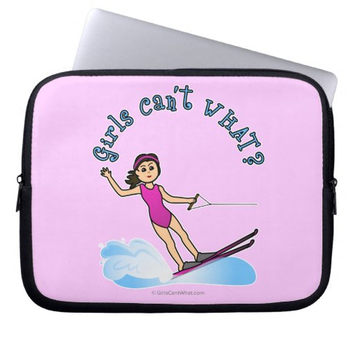 Light Girl Water Skier Laptop Computer Sleeve