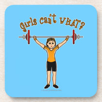 Light Girl Weightlifting Coaster