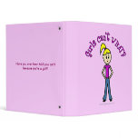 Light Girls Can't WHAT? Logo Vinyl Binder