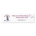 Light Girls Hockey Player Bumperstickers