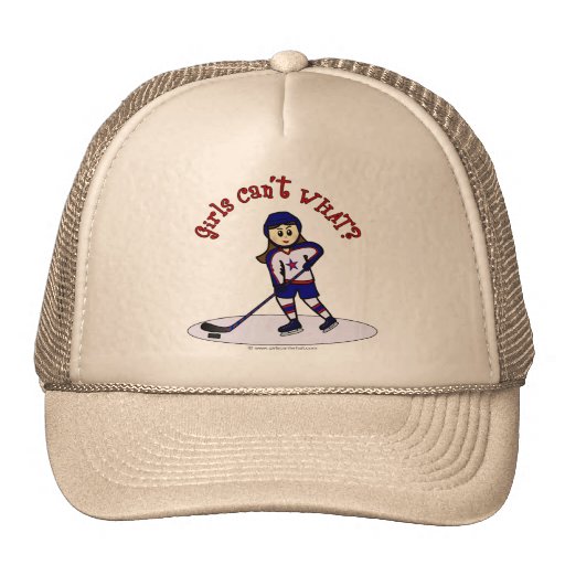 Light Girls Hockey Player Mesh Hats
