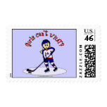 Light Girls Hockey Player Stamps