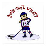 Light Girls Hockey Player Prints